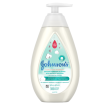 Детский шампунь и пенка для мытья и купания «Нежность хлопка» Johnson's®: лицевая сторона